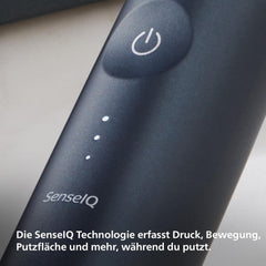 Philips Sonicare DiamondClean Prestige 9900 – Elektrische Zahnbürste mit SenseIQ, A3 Premium-All-in-One-Bürstenkopf und Ladeetui in Mitternachtsblau (Modell HX9992/12)