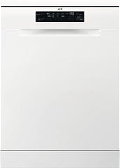AEG Vollintegrierter Geschirrspüler 60cm, Spülmaschine Serie 7000: mit Glasschutz, Energieklasse A, Besteckschublade, personalisierte Zeit-Steuerung, leise 41dB, ComfortRails, Wasserstopp, FSE7676AP