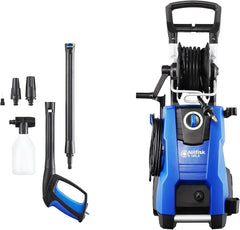 Nilfisk bar Hochdruckreiniger mit Induktionsmotor (inkl. Patio Cleaner Flächenreiniger und rotierende Bürste) E145.4-9 blau