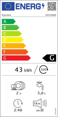 Klarstein ia Mini Geschirrspüler, Spülmaschine mit Platz für 2 Maßgedecke, 6 Programme, 5 L Wasser benötigt, LED-Display, Touch, Tischgeschirrspüler inkl. Zubehör, schwarz