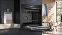 Siemens HB572ABS3, iQ300, Einbau-Backofen 60 x 60 cm, Air Fry, activeClean Pyrolyse Selbstreinung, LED-Touchbedienung, 3D Heißluft, Schnellaufheizung, cookControl10 Automatikprogramme, Edelstahl