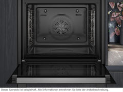 Siemens HB572ABS3, iQ300, Einbau-Backofen 60 x 60 cm, Air Fry, activeClean Pyrolyse Selbstreinung, LED-Touchbedienung, 3D Heißluft, Schnellaufheizung, cookControl10 Automatikprogramme, Edelstahl
