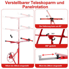 Sonnewelt Plattenheber 68 kg Traglast klappbar hhenverstellbar 140 cm -350 cm