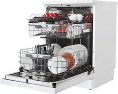 Hoover HF 4C6F0PW Geschirrspüler; 14 Maßgedecke; Freistehend, 60 cm breit; Energieeffizienzklasse C; Smarte Bedienung mit WiFi + Bluetooth-Technologie