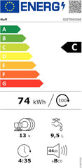 NEFF S157YCX03E, N 70, Smarter Geschirrspüler Vollintegriert, 60 cm, Besteckschublade, Made in Germany, Zeolith-Trocknung, besonders leise Spülmaschine, höhenverstellbarer Oberkorb, starker Sprühdruck