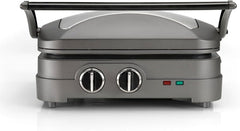 Cuisinart Hot Plate Entertaining Grill & Griddle | XL Elektrischer Plancha Grill, Teppanyaki Grillplatte für zu Hause | Antihaftbeschichtete abnehmbare Platte, 2-Zonen-Temperaturregelung bis zu 260°C