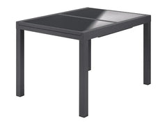 Alu-Set »Houston«, 9-teilig - Ausziehtisch & 8 Hochlehner, grau