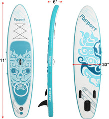 Premium-Stand-Up-Paddle-Board, Yoga-Board mit strapazierfähigem SUP-Zubehör und Tragetasche | Breiter Stand, Surf-Kontrolle, rutschfestes Deck, Leine, Paddel und Pumpe für Jugendliche und Erwachsene