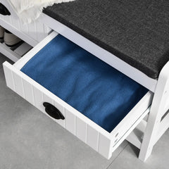 HOMCOM Garderobenständer Schuhbank All-in-1 Design Weiß