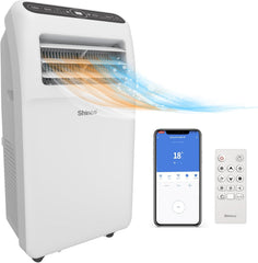 SHINCO Mobile Klimaanlage mit Abluftschlauch, 3-in-1Klimaanlage mit Luftentfeuchter&Ventilator, 7000BTU, 2,05 kW, Mobiles Klimagert mit Schlafmodus, Timer und Montagematerial, Rume bis 54m