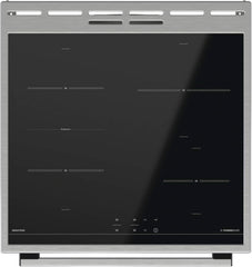 Gorenje GEIT5C61SPG Standherd mit Induktionskochfeld, 50 cm, 70 Liter,Silber, PerfectGrill, AirFry, FrozenBake, Pizza Mode 300°C, AquaClean, Made in Europe, inox