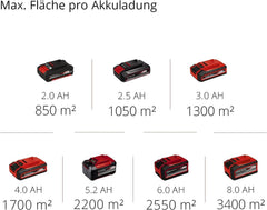 Einhell Akku-Kehrmaschine TE-SW 18/610 Li-Solo Power X-Change (18 V, Li-Ion, 20 L Schmutzbehlter, 61 cm Arbeitsbreite, Parkposition, verstellbarer Lenker, abnehmbare Lippe, Ein-und Ausschalter), Rot