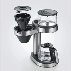 SEVERIN Filterkaffeemaschine Caprice, wie von Hand aufgebrüht mit dem Kaffeebereiter für bis zu 8 Tassen, Kaffeemaschine mit Timer, Edelstahl-gebürstet/schwarz-matt, KA 5760
