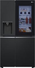 LG GSGV81PYLL Side by Side Kühlschrank, Klasse E, 635 L, Instaview, Kühlschrank mit Gefrierfach, Eis-, Crushed Ice- Wasserspender, Total NoFrost, Smart Inverter Kompressor, Wi-Fi