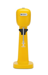 HENDI Milchshake Maker, Inkl. 2 Mixbechers (Edelstahl und Polykarbonat) und 4 austauschbaren Rührwerken, Drink mixer, Frappés, Getränkemixer, 230V/400W, 170x196x(H)490mm, Karamell