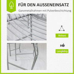 Outsunny Baumbank Rundbank 360° Design große Sitzfläche Metall