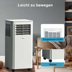 SHINCO Mobile Klimaanlage mit Abluftschlauch, 3-in-1Klimaanlage mit Luftentfeuchter&Ventilator, 7000BTU, 2,05 kW, Mobiles Klimagert mit Schlafmodus, Timer und Montagematerial, Rume bis 54m