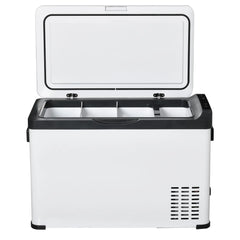 Outsunny Auto-Kühlschrank Kompressor LCD-Panel Batterieschutz Weiß