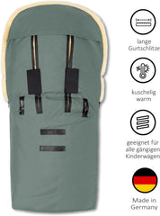 Hofbrucker Lammfell-Fußsack Putzi Kinderwagen, Buggy/Winterfußsack wind- & wasserabweisend/Warmer Fußsack Oberteil abnehmbar/echtes Lammfell/Made in Germany