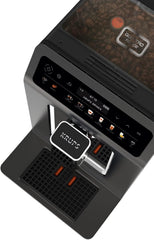 Krups Evidence One Kaffeevollautomat mit Milchschlauch, 12 Getränke, 2-Tassen-Funktion, Farbdisplay, Kaffeemaschine, TÜV-Siegel, Schwarz, EA895N10, Meteor Graphit