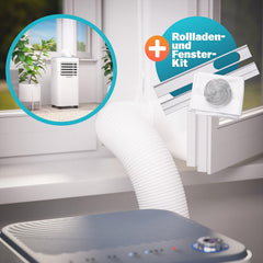 Monzana lokale Klimaanlage MZKA2000 Mobil Abluftschlauch 7000BTU 3in1 750W 24h Timer 25qm Fernbedienung Luftentfeuchter Rollladenkit Klimagerät