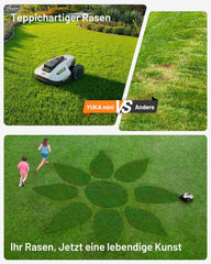 MAMMOTION YUKA Mini 700 Mähroboter ohne Begrenzungskabel, NetRTK+Vision, Keine RTK-Antenne erforderlich, Auto-Kartierung, Empf. 700m², Max. 1100m², mit 4G-Modul, 50% Steigung