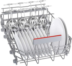 Bosch SPS4HMI61E Serie 4 Freistehender Geschirrspüler / E / 45 cm / Edelstahl / 76 kWh/100 Zyklen / 10 MGD / SuperSilence / Extra Trocknen / VarioSchublade / Home Connect