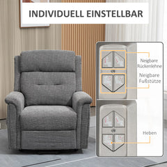 HOMCOM Aufstehsessel elektrisch verstellbar Relaxsessel grau