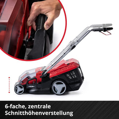 Einhell Akku-Rasenmher GE-CM 36/36 Li Kit Power X-Change (36 V, 36 cm Schnittbreite, bis 400 m, Brushless, 40L Fangkorb, 25-75 mm Schnitthhe, inkl. 2x 4,0 Ah Akku + 2x Ladegert)