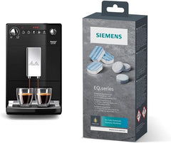Melitta Purista - Kaffeevollautomat mit Lieblingskaffee-Funktion, Kaffeemaschine mit Mahlwerk und 3-stufig einstellbarer Kaffeestärke, für Kaffee und Espresso, schwarz