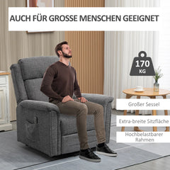 HOMCOM Aufstehsessel elektrisch verstellbar Relaxsessel grau