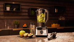 Braun PowerBlend 9 JB9040 Hochleistungsmixer – Mixer mit Tritan-Krug, 18 Mixprogramme, 10 Geschwindigkeiten + Pulsfunktion, Heißsuppenfunktion, Reinigungsprogramm, Ausguss, 1600 W, Schwarz
