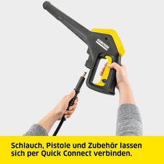 Kärcher Hochdruckreiniger K 4 Power Control Flex Home, Druck: max. 130 bar, Fördermenge: 420 l/h, Fläche: 30 m²/h, Wasserfilter, Gewicht: 11,5 kg, Hochdruckpistole, Dreckfräser, Strahlrohr, Home Kit