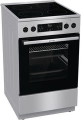 Gorenje GECS5C70XPA Elektro-Standherd mit Glaskeramik-Kochfeld / 50cm / 70 Liter/GentleClose/Schnellaufheizung/AirFry/ExtraSteam/Pizzamodus 300°C/Teleskopauszüge/AquaClean/BräterZone/schwarz