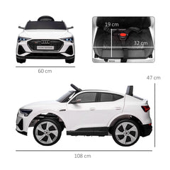HOMCOM Audi E-tron Kinderauto 12V mit Fernbedienung