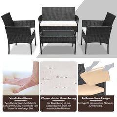 Sonnewelt Polyrattan Sitzgruppe Gartenmbel Set