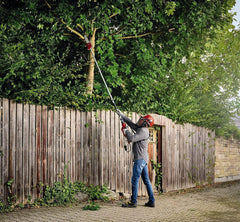 Einhell Elektrische Stab-Heckenschere/-Säge GC-HC 90/2046 T (900 W, 41,2 cm Schnittlänge Heckenschere, 18 cm Schnittlänge Kettensäge, bis 2,60 m Stiel)