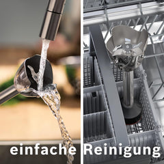 Bosch Stabmixer ErgoMaster Serie 6 MSM6M673, 10 Jahre Motorgarantie, Edelstahl-Klingen, verschleifreie Keramik-Kupplung, Luftkühlung, Zerkleinerer, Kartoffelstampfer, Schneebesen, 1000 W