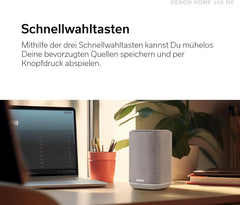 Denon Home 150 Multiroom-Lautsprecher, HiFi Lautsprecher mit HEOS Built-in, Alexa integriert, WLAN, Bluetooth, USB, AirPlay 2, Hi-Res Audio, schwarz