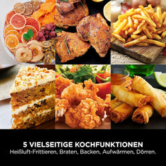 Ninja Heißluftfritteuse MAX PRO, 6,2 L, ölfrei, große Schublade, Rösten, Backen, Air Fry, Antihaftbeschichtet, Spülmaschinenfester Korb & Crisper Gittereinsatz, Silikonzange, Schwarz/Kupfer, AF180EUCP
