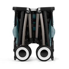CYBEX Gold Kinderwagen Libelle mit One-Pull Harness, Von ca. 6 Monaten bis ca. 4 Jahre (max. 22 kg), Ultraleicht (nur 6 kg), Almond Beige (Beige mit taupefarbenem Rahmen)