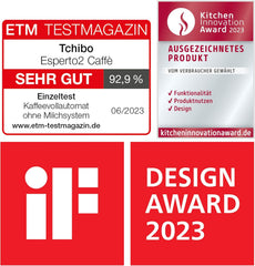 Tchibo Kaffeevollautomat Esperto2 Caffè mit 2-Tassen-Funktion für Caffè Crema und Espresso, Granite Black - INKLUSIVE Kaffeeprobierset GRATIS