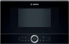 Bosch BFL634GB1 Serie 8 Einbau-Mikrowelle, 38 x 60 cm, 900 W, Türanschlag Links, AutoPilot 7 7 Automatikprogramme, Reinigungsunterstützung, TFT-Touchdisplay, LED-Beleuchtung gleichmäßige Ausleuchtung