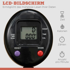 SPORTNOW Minitrampolin höhenverstellbar klappbar LCD-Monitor