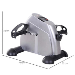 HOMCOM Mini Bike Pedaltrainer Heimtrainer LCD-Display verstellbar