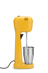 HENDI Milchshake Maker, Inkl. 2 Mixbechers (Edelstahl und Polykarbonat) und 4 austauschbaren Rührwerken, Drink mixer, Frappés, Getränkemixer, 230V/400W, 170x196x(H)490mm, Karamell