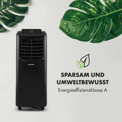 Klarstein Mobile Klimaanlage mit Abluftschlauch, 3-in-1 Klimagerät mit Ventilator & Luftentfeuchter, Kleine & Portable Klimaanlage für Wohnung & Büro, mit Nachtmodus & App-Steuerung, 7000 BTU