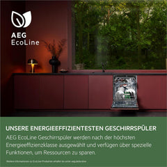 AEG Vollintegrierter Geschirrspüler 60cm, Spülmaschine Serie 7000: mit Glasschutz, Energieklasse A, Besteckschublade, personalisierte Zeit-Steuerung, leise 41dB, ComfortRails, Wasserstopp, FSE7676AP