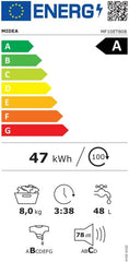 Midea Toplader Waschmaschine MF10ET70B / 7KG / A / 1200 U/min/BLDC Inverter Mortor/Dampffunktion/SoftOpener/XL Türöffnung/Kurz 15'&45' / Mehrere Temperaturoptionen/AquaStop, Weiß