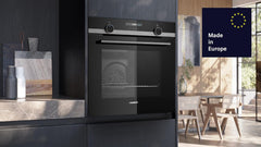 Siemens HB572ABS3, iQ300, Einbau-Backofen 60 x 60 cm, Air Fry, activeClean Pyrolyse Selbstreinung, LED-Touchbedienung, 3D Heißluft, Schnellaufheizung, cookControl10 Automatikprogramme, Edelstahl